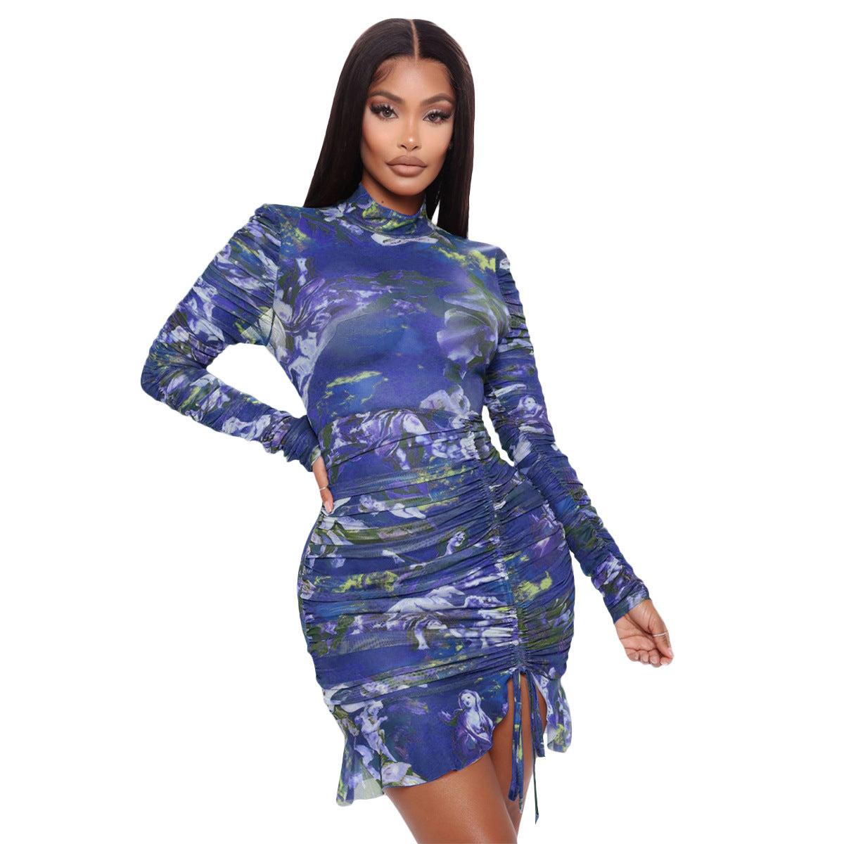 Sexy Long Sleeve Causal Ladies Party Mini Dresses