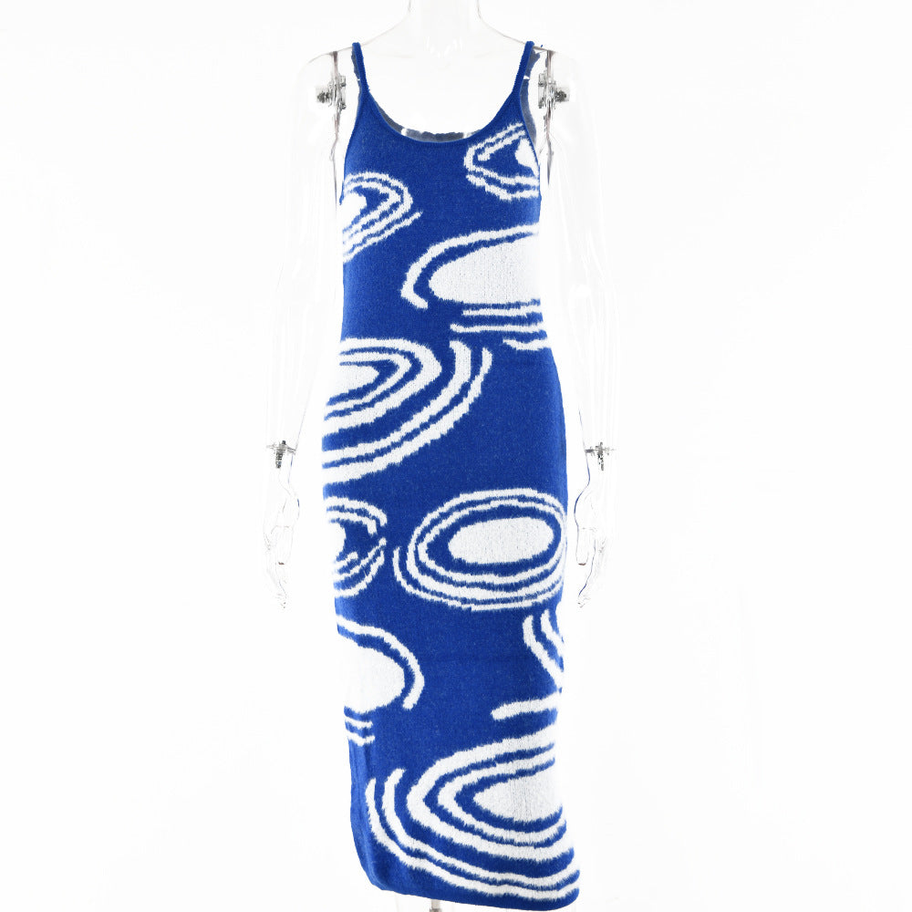 Summer Sleeveless Sweater Knit Dress