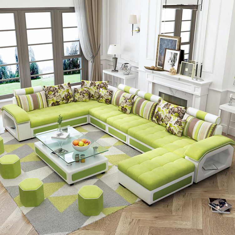 Modern Wooden Frame Fabric Furniture Sofa Living Room Set