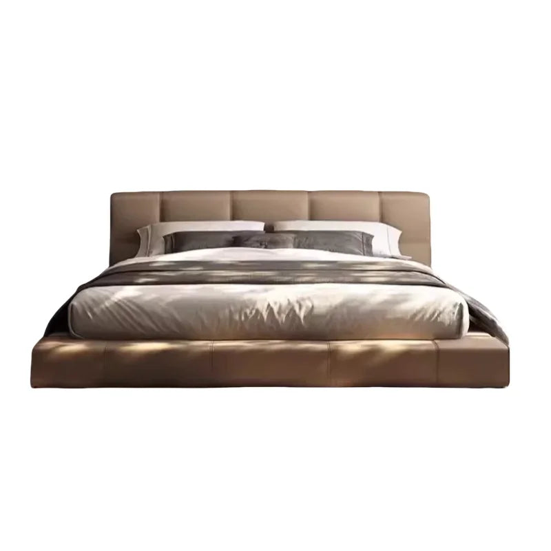 Simple Design Bed Tatami Safe Aesthetics Light Luxury Relax Bed Vintage Princess Crown Wedding Ltalian Wood Muebles Furniture