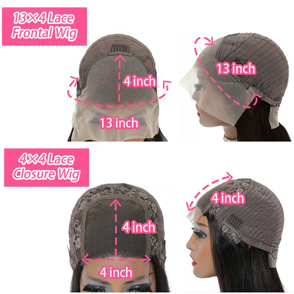 Brazilian Body Wave Lace Frontal Wigs 13x4 Transparent Lace Frontal Human Hair Wigs For Women Short Bob Wigs Pre Plucked