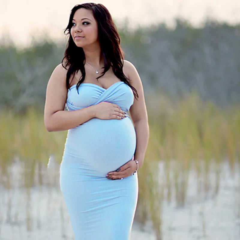 Maternity Dress Pregnant Women Maternity Tulle Dress for Photography Gown