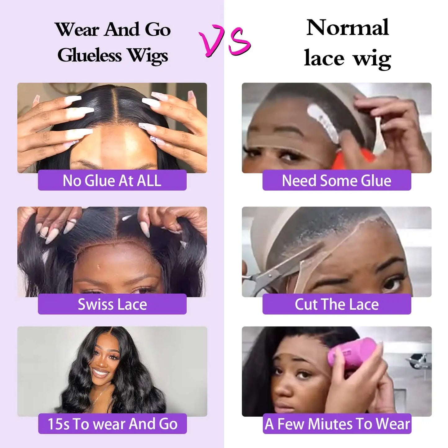 30 Inch Wear And Go Glueless Wigs Human Hair  Pre Cut Lace Front Wigs Human Hair 4x4 Body Wave Human Hair Wig For Women  Wigs