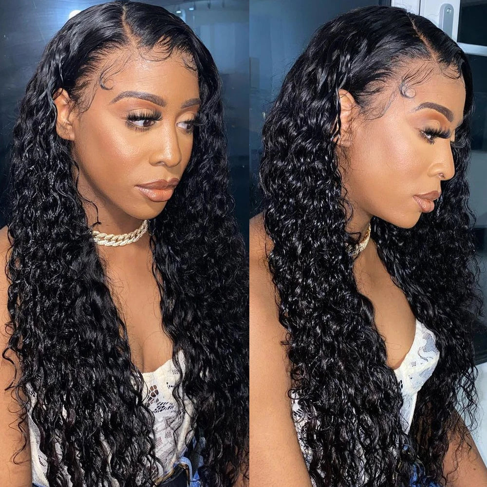 12A Water Wave Bundles With Frontal Wet and Wavy Virgin Curly Loose Deep Wave 100% Human Hair Bundles With Closure Peruvian Hair