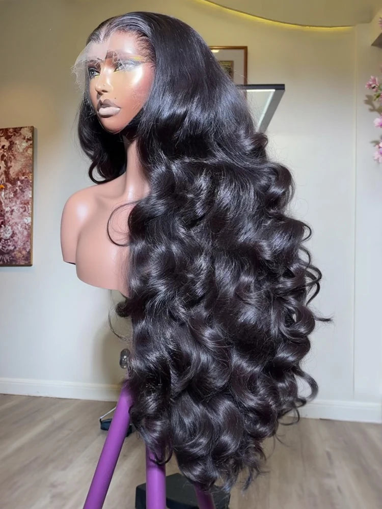 Lace Frontal Wig Human Hair Transparent Lace Front Preplucked Black Body Wave Human Hair Wigs