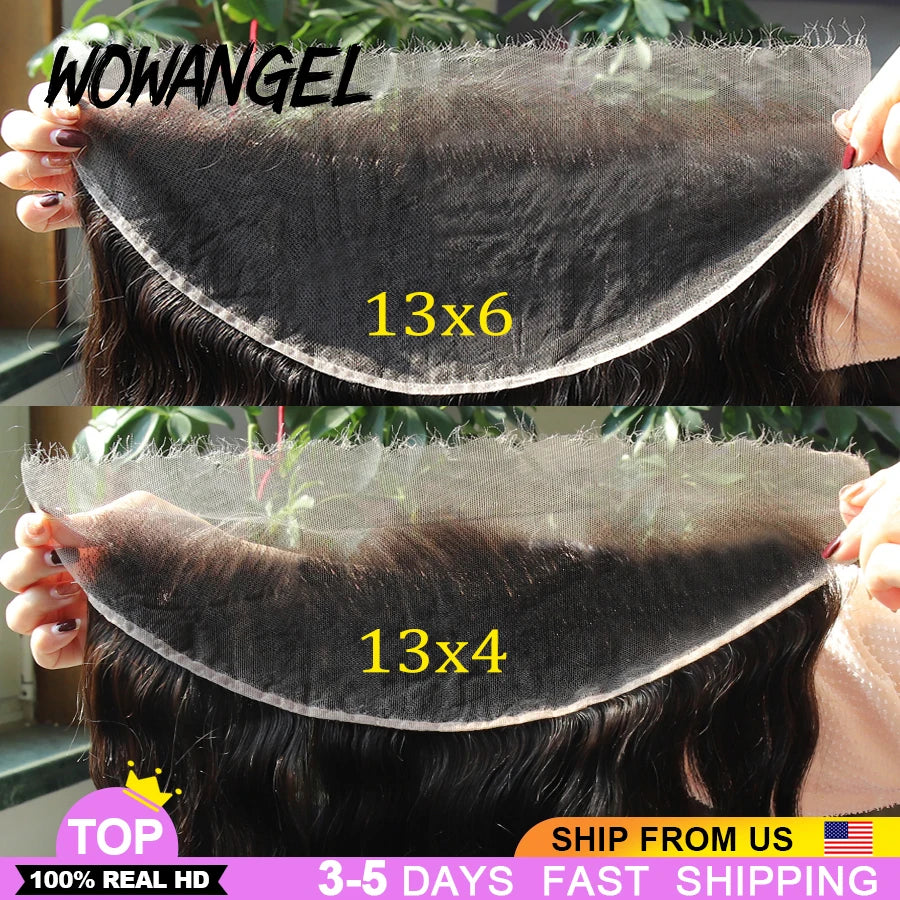 13x6 Full Frontal Only Body Wave Melt Skins invisible HD Lace Frontal Human Hair
