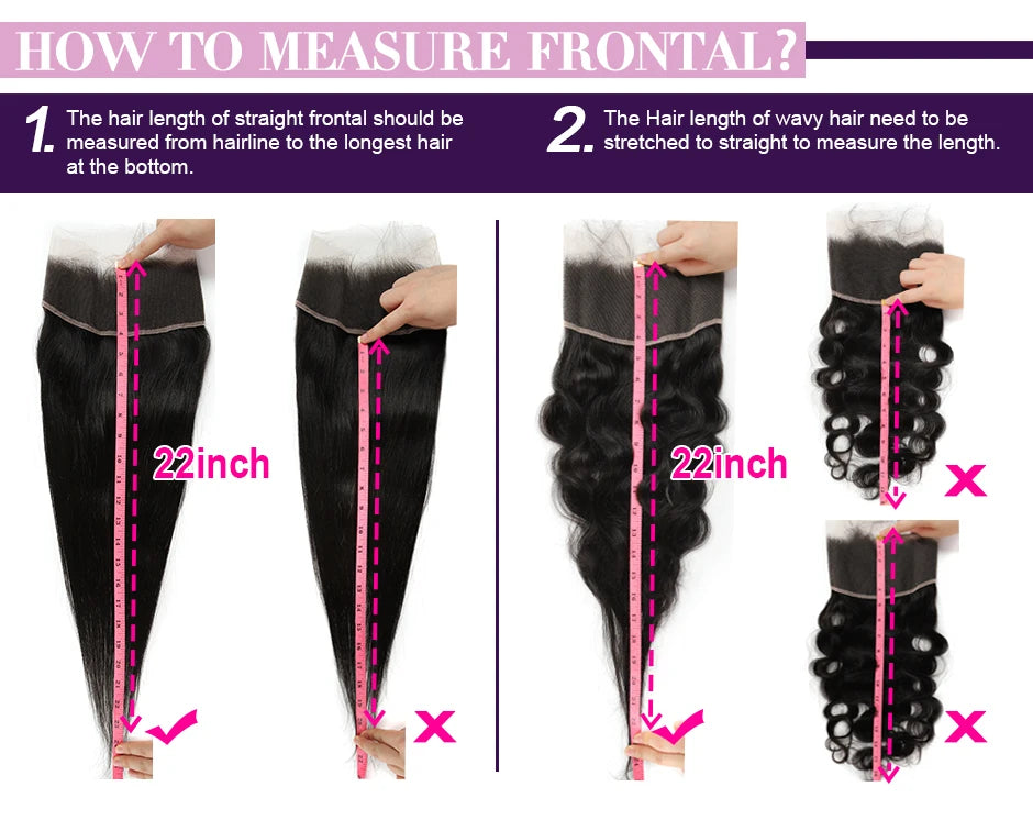 13x6 Full Frontal Only Body Wave Melt Skins invisible HD Lace Frontal Human Hair