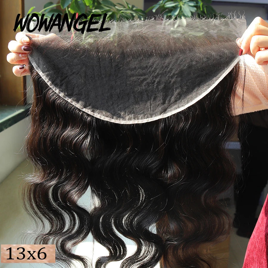 13x6 Full Frontal Only Body Wave Melt Skins invisible HD Lace Frontal Human Hair