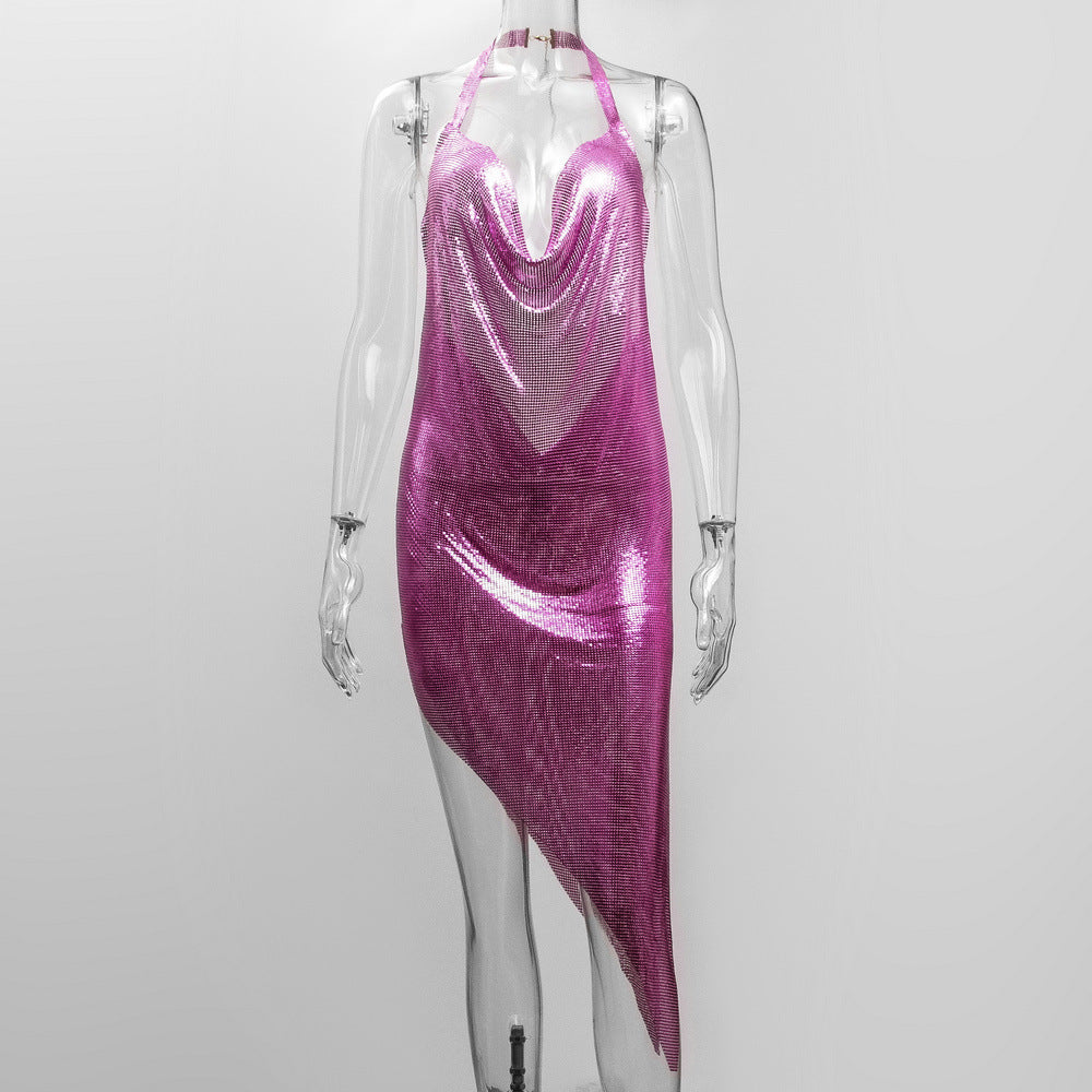 Slits Sexy Party Rhinestone Dress