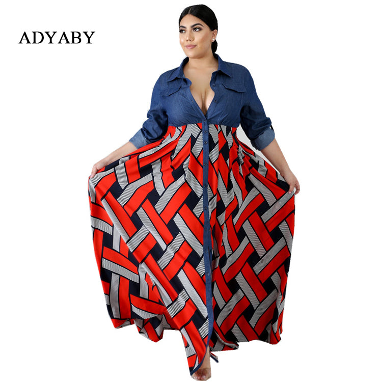 Europe v Neck Sexy Plus Size Party Dress