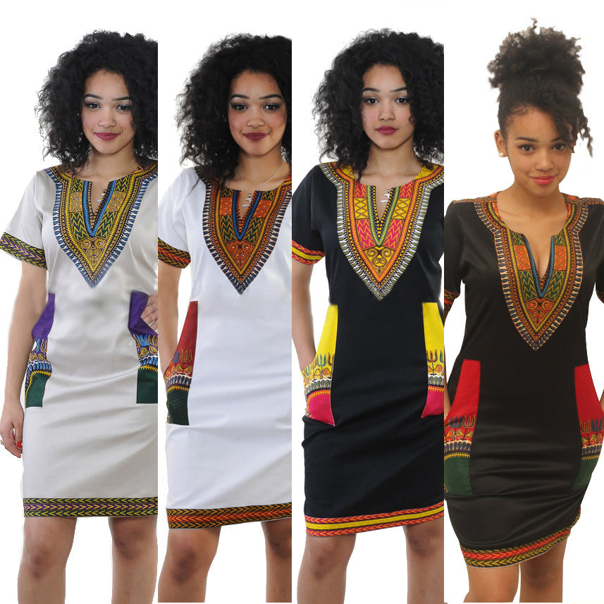 Sexy Modeset African Dress Clothing Ready to Ship Dashiki Dresses for Women