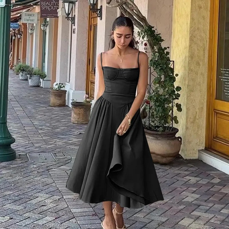 Cotton Slit Long Beach Dress for Women