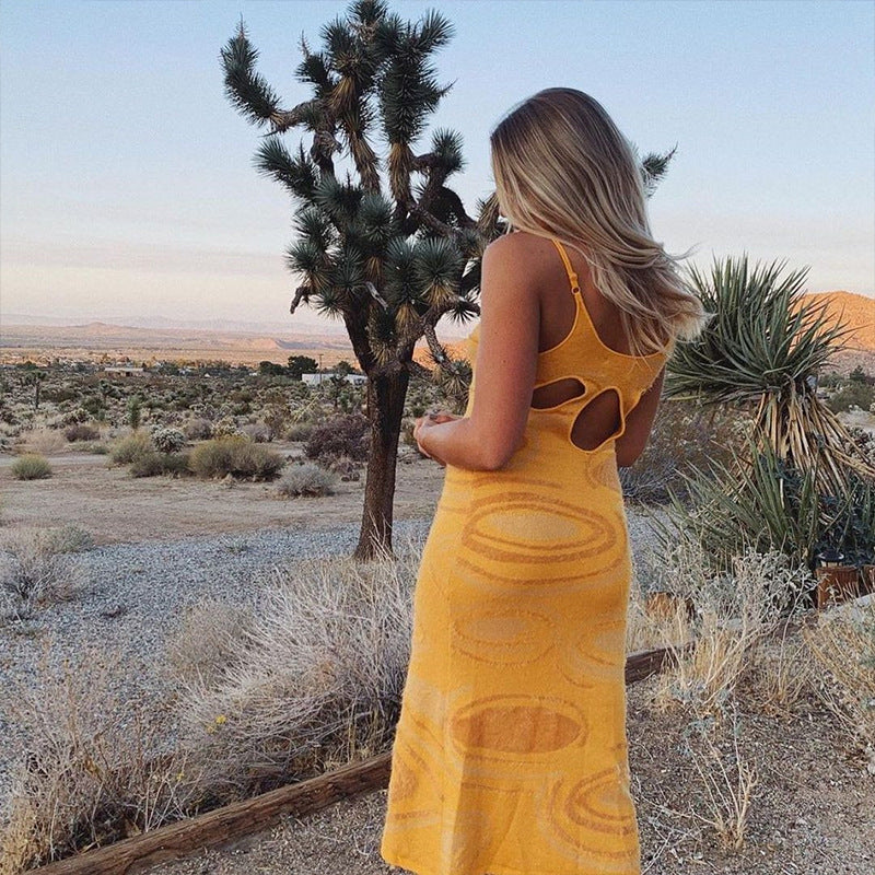 Summer Sleeveless Sweater Knit Dress
