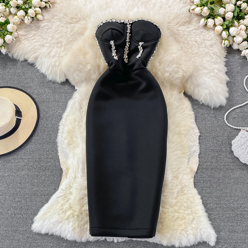 Sleeveless Luxury Party Tube Top Dress