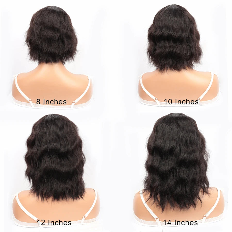 Wet And Wavy Bob Wigs With Bangs Ombre Human Hair Wigs Brazilian Natural Wave Wig