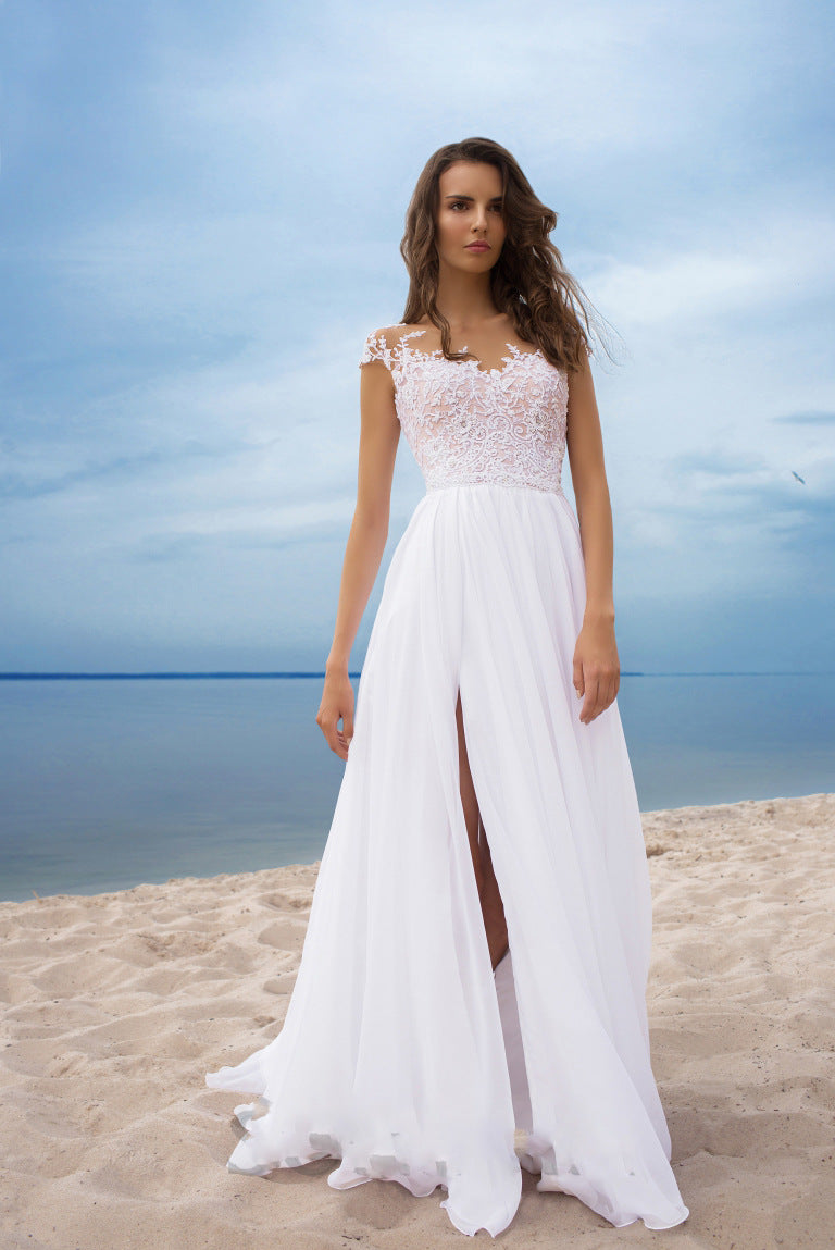 Summer Lace Party Dresses Split Women Evening Elegance Bridesmaid Dresses