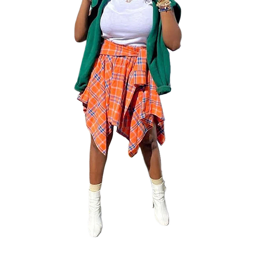 Irregular Shirt Dress Spring Summer Trending Dresses Plaid Skirt Dress