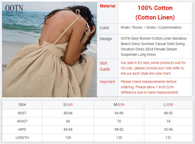 Summer Beachwear Women Vintage A-Line Sling Sexy Hot Women Cotton Dress Ladies
