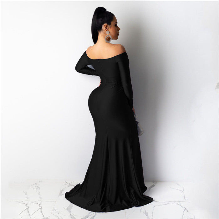 Off Shoulder Evening Dresses Women Elegant Ladies Dress