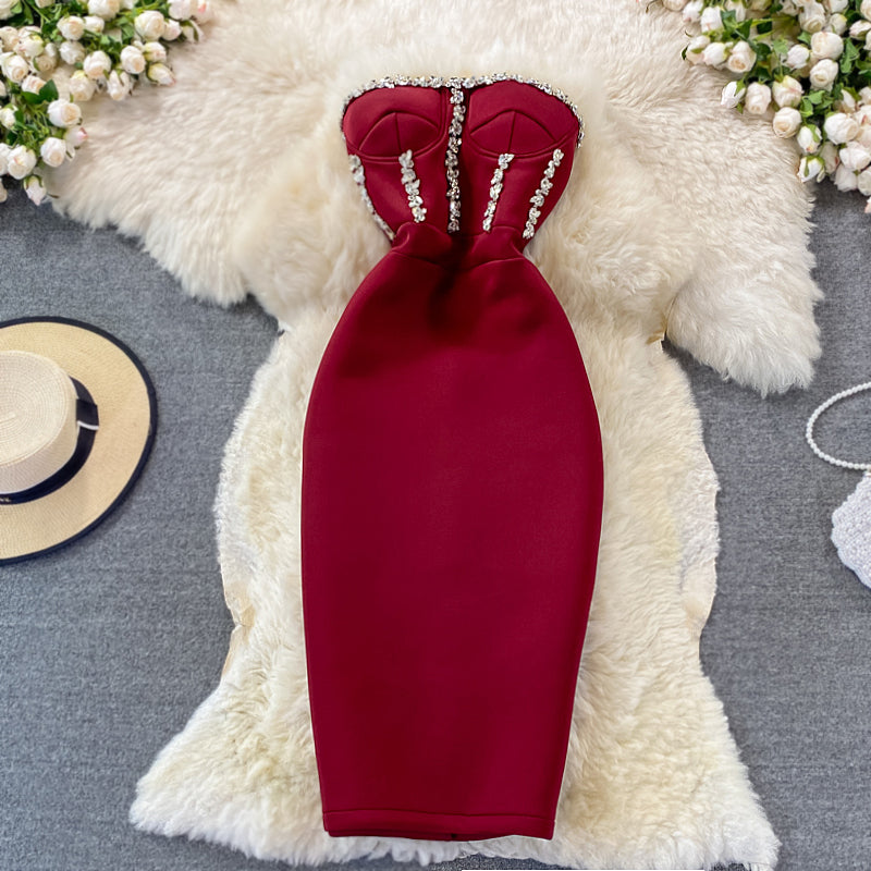 Sleeveless Luxury Party Tube Top Dress