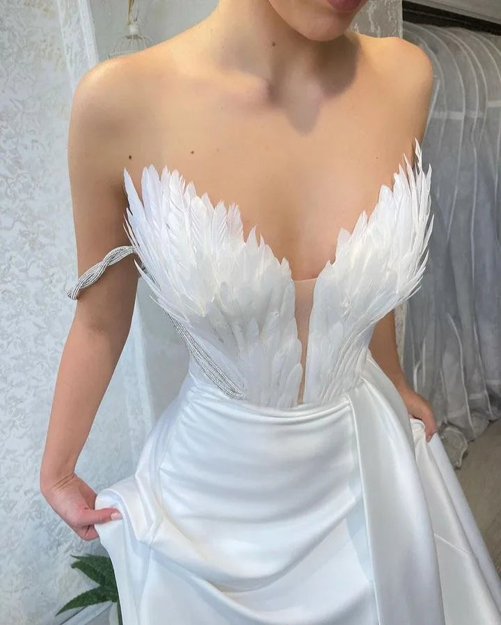 Feathers Maxi Dresses for Women
