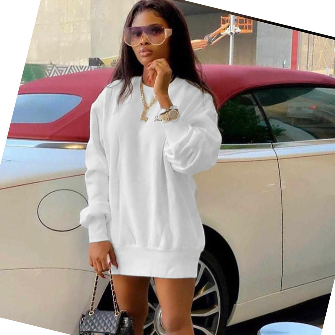 Customize Women Dress Casual Hoodie Elegant Long Dress