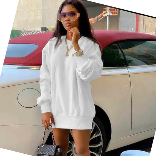 Customize Women Dress Casual Hoodie Elegant Long Dress