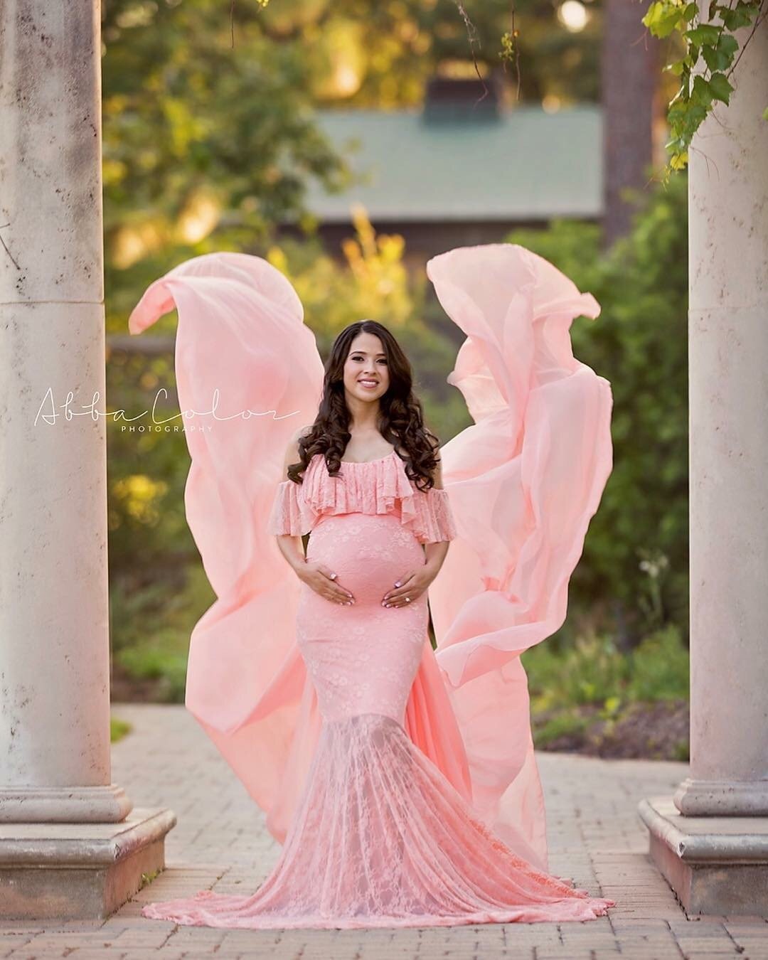 Sexy Sling Big Drag Maternity Photoshoot Dress Pregnant Women Maxi Dresses