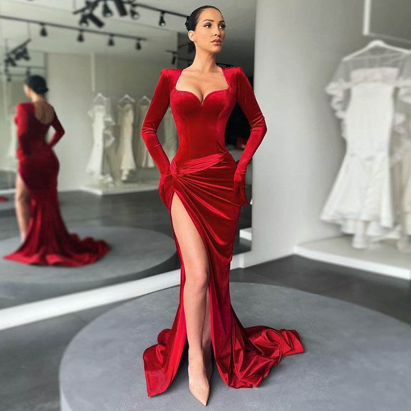Full Length Maxi Dress Luxury Sexy Evening Dresses