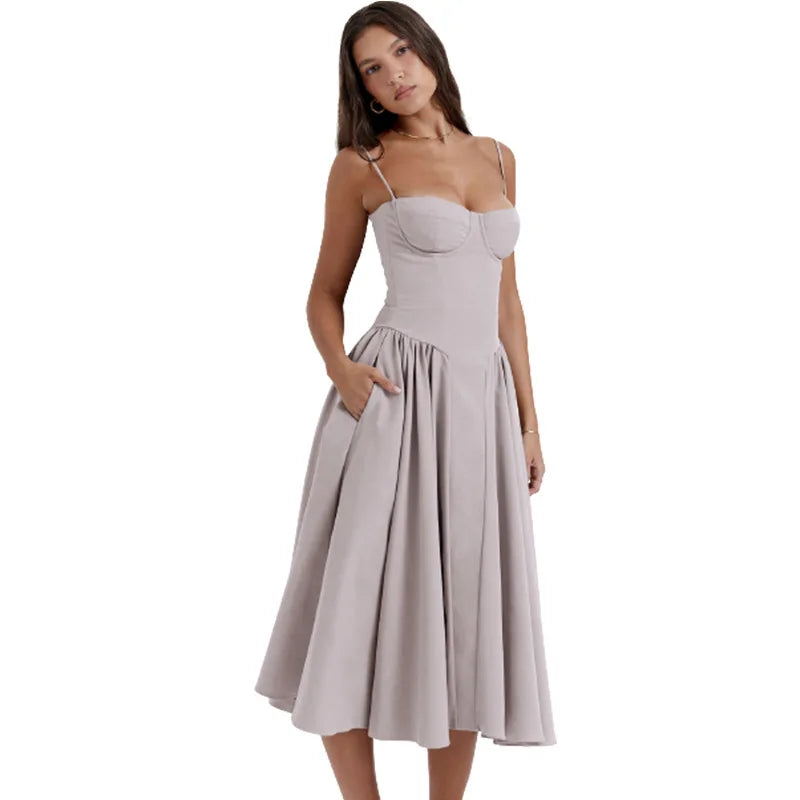 Cotton Slit Long Beach Dress for Women