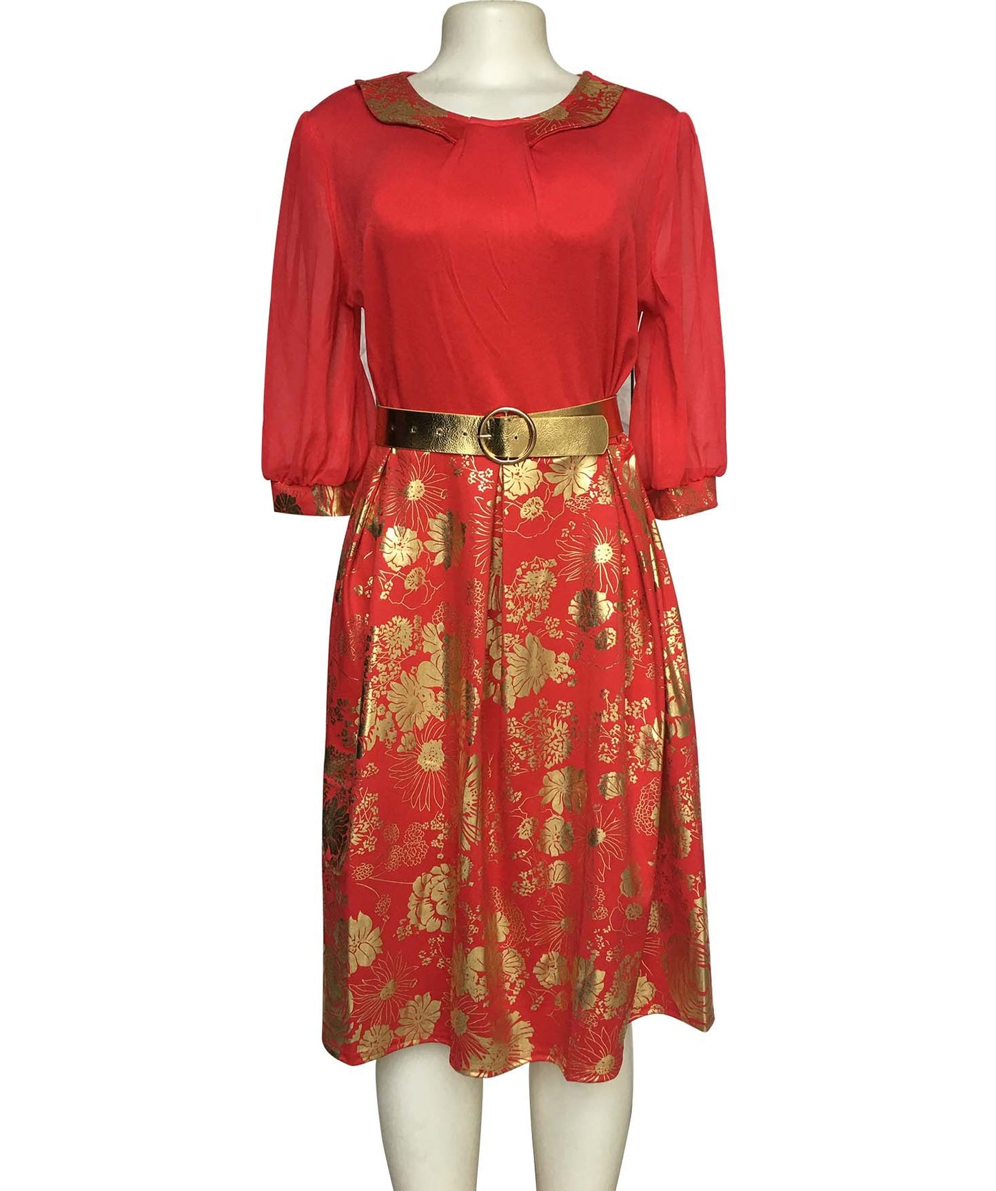 African Summer Dresses Women Elegant Office Wrap Midi Dress