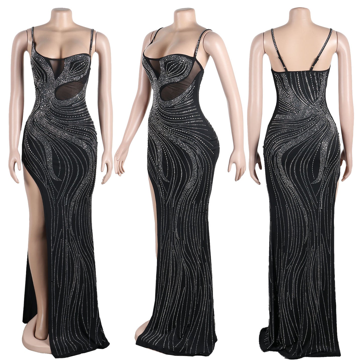 Ladies Slip Sexy Nightclub Party Cutout Casual Backless Slim Wrapped  Dress