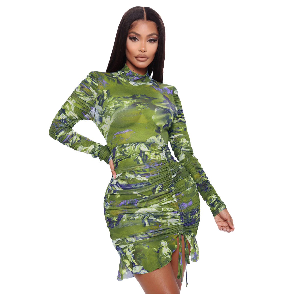Sexy Long Sleeve Causal Ladies Party Mini Dresses
