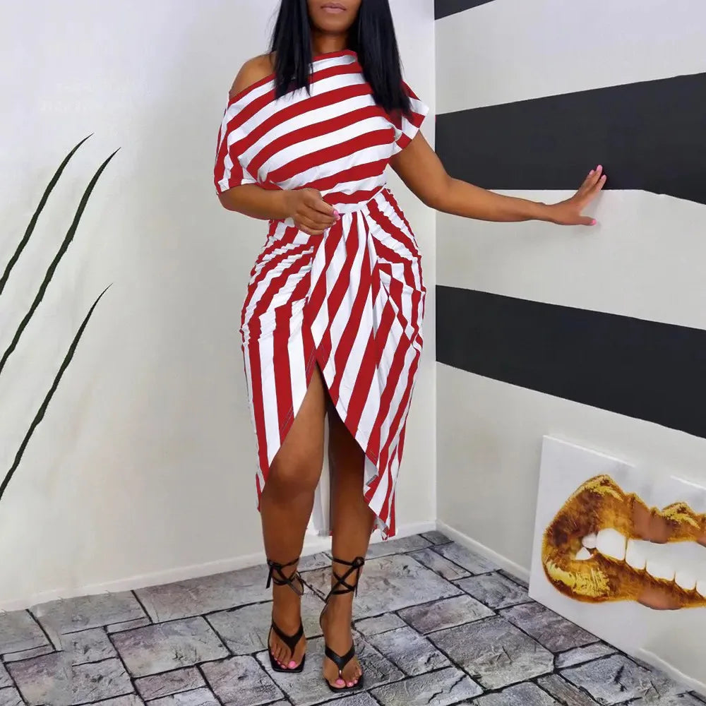 Lady Chiffon Ruffle Maxi Dress Women Printing Elegant Summer Casual Dress