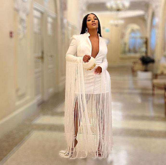 Tassel Long Sleeves Party Wear