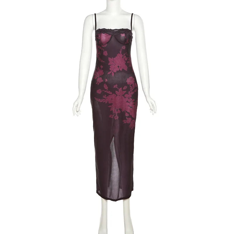 Summer Vintage Dress Sexy Straps Bodycon Elegant Women Dress
