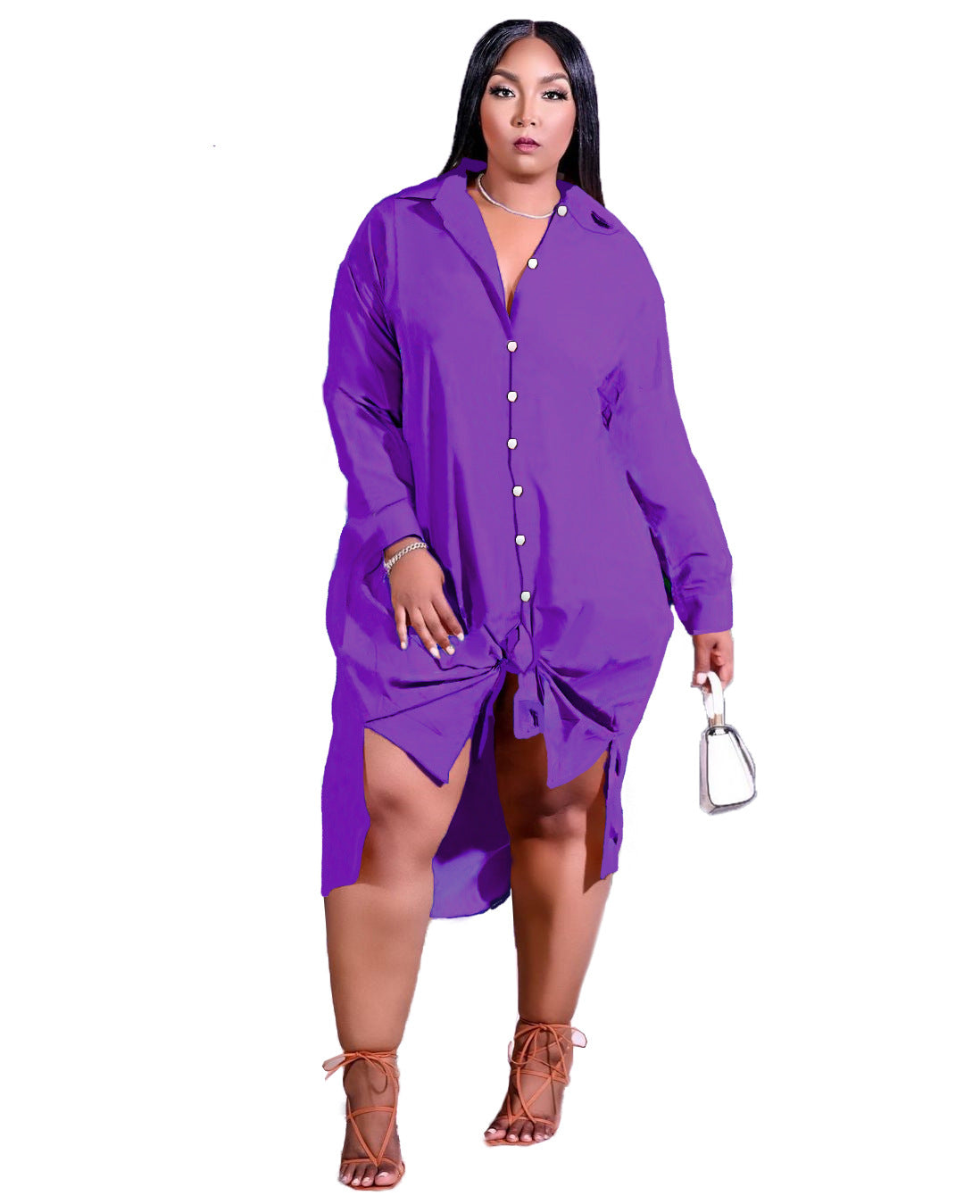 Casual Dress Women Plus Size Shirt Dresses Plus Size Women's Blouses & Shirts
