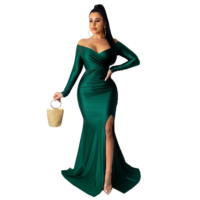 Off Shoulder Evening Dresses Women Elegant Ladies Dress