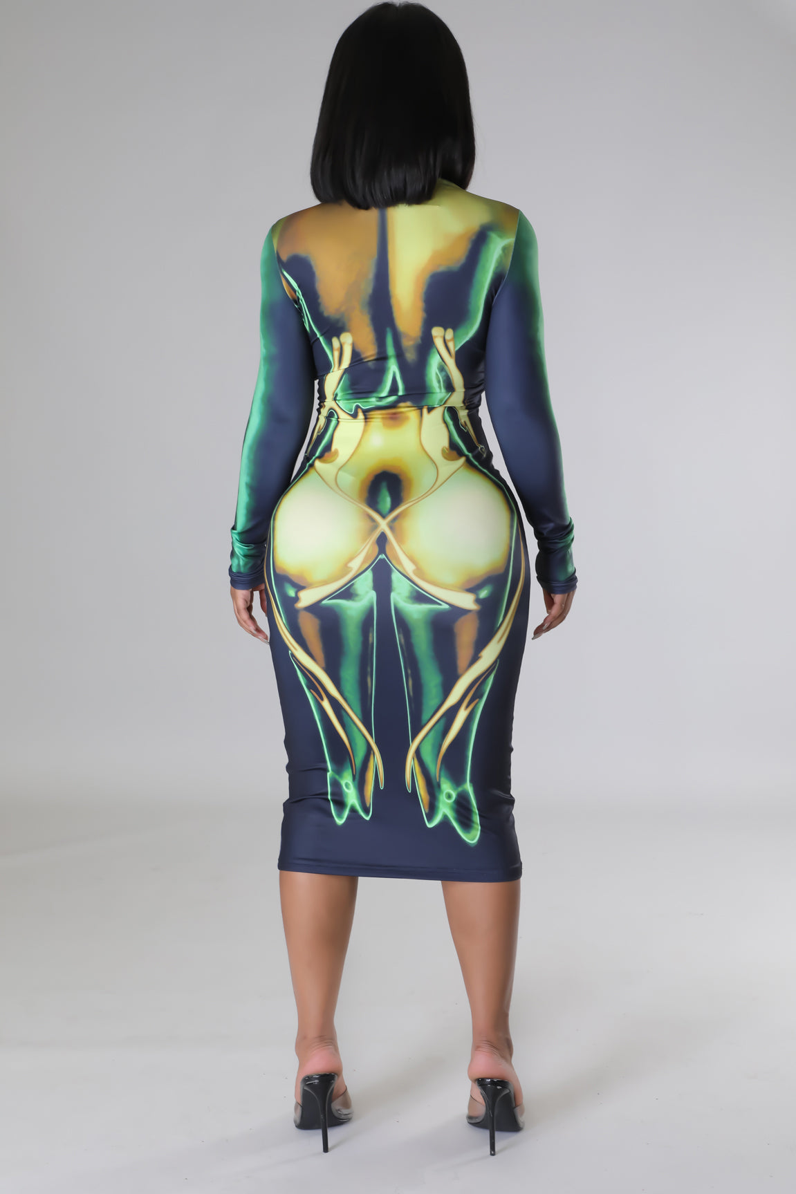 Street Print Midi Dress