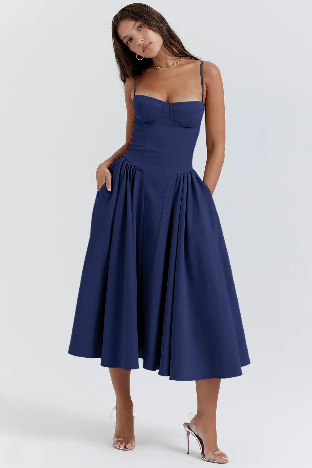 Cotton Slit Long Beach Dress for Women
