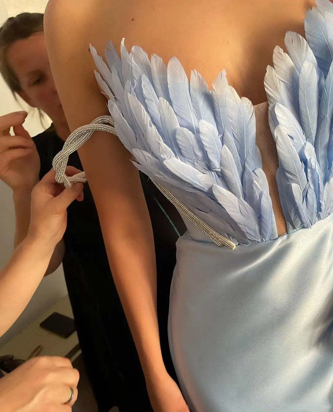Feathers Maxi Dresses for Women
