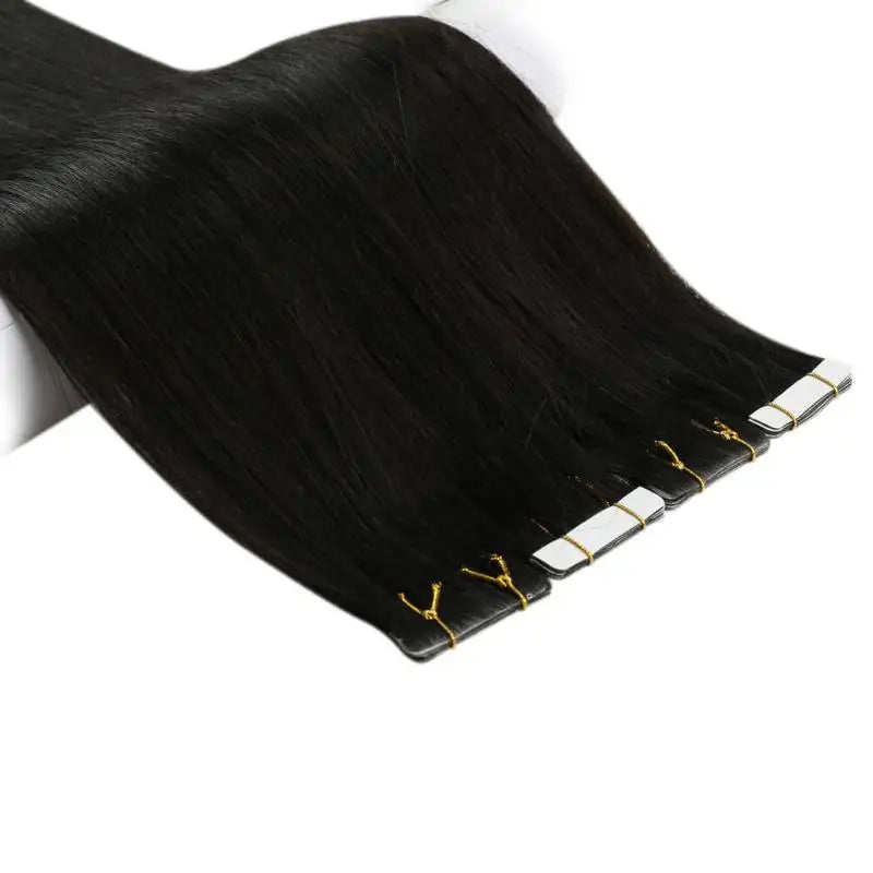 Full Shine Virgin Hand Tied Tape In Adhesives Human Hair Extensions PU Skin Weft Blonde Color Invisible Seamless Injection
