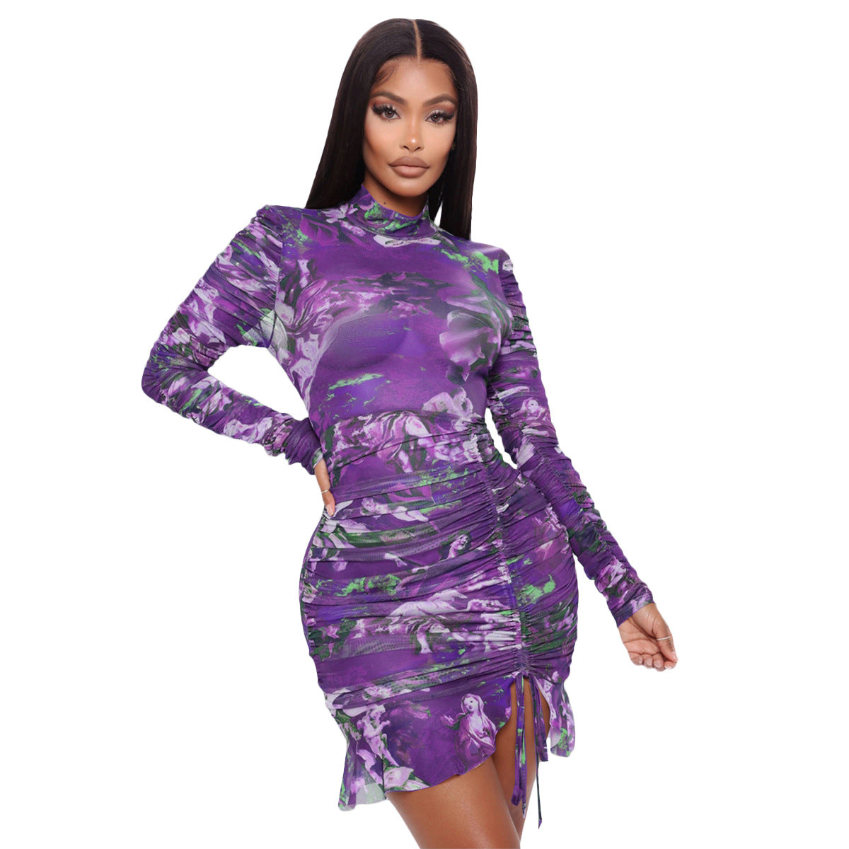 Sexy Long Sleeve Causal Ladies Party Mini Dresses