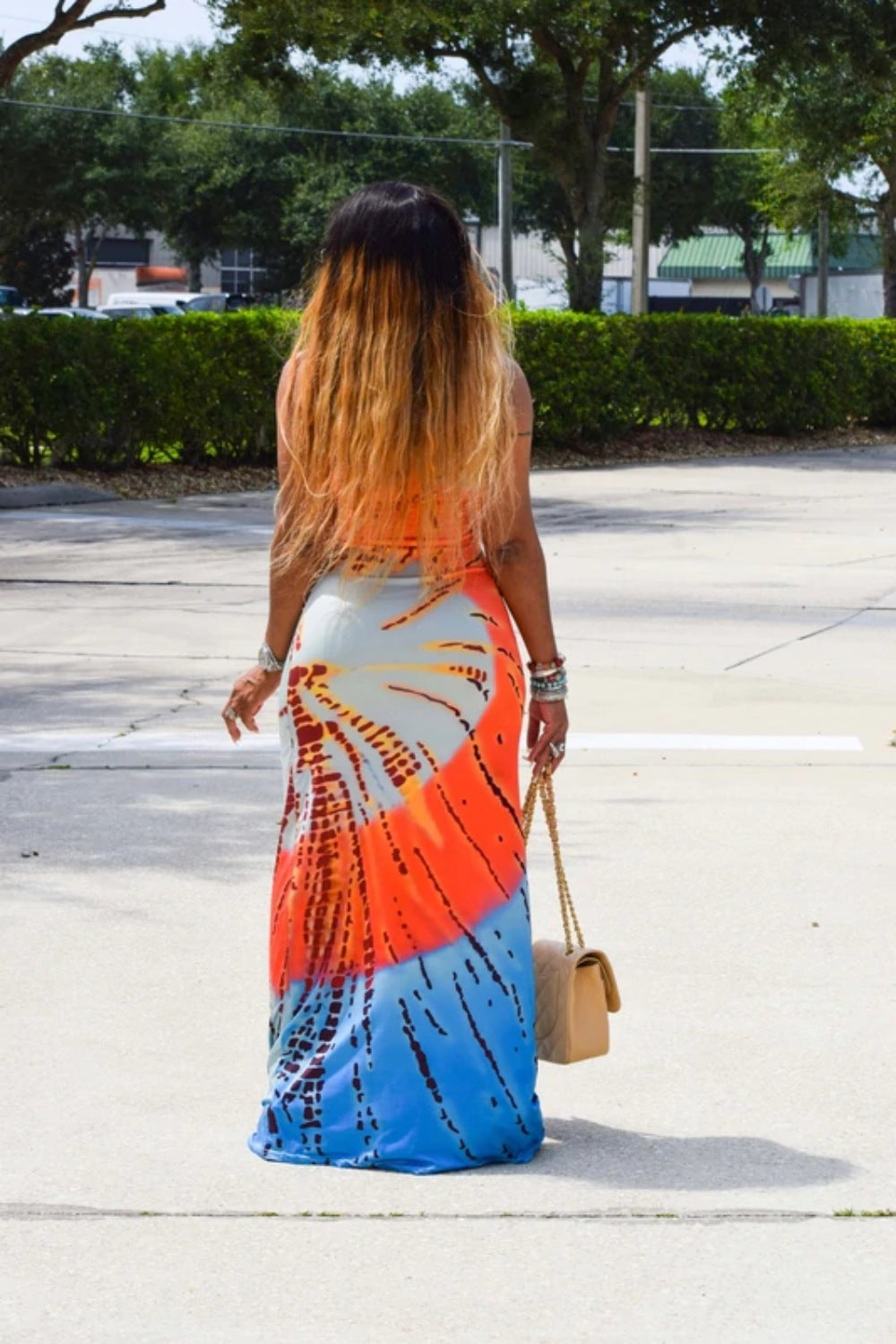 Paisley Printed Sleeveless Maxi Casual Long Dress