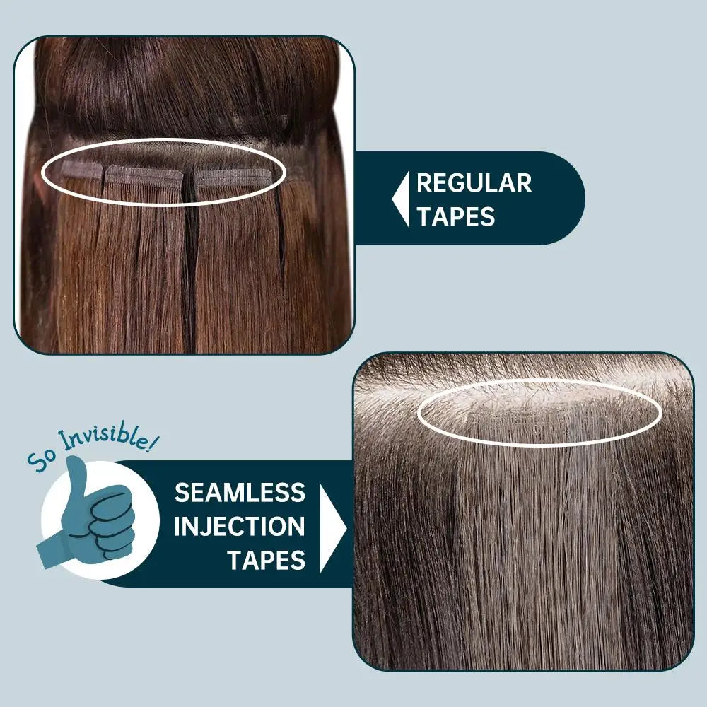 Full Shine Virgin Hand Tied Tape In Adhesives Human Hair Extensions PU Skin Weft Blonde Color Invisible Seamless Injection