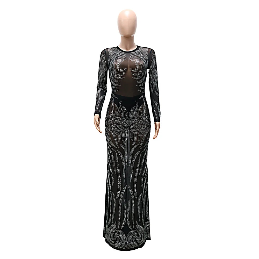 High Quality Party Gown Mermaid Transparent Women Evening Dress
