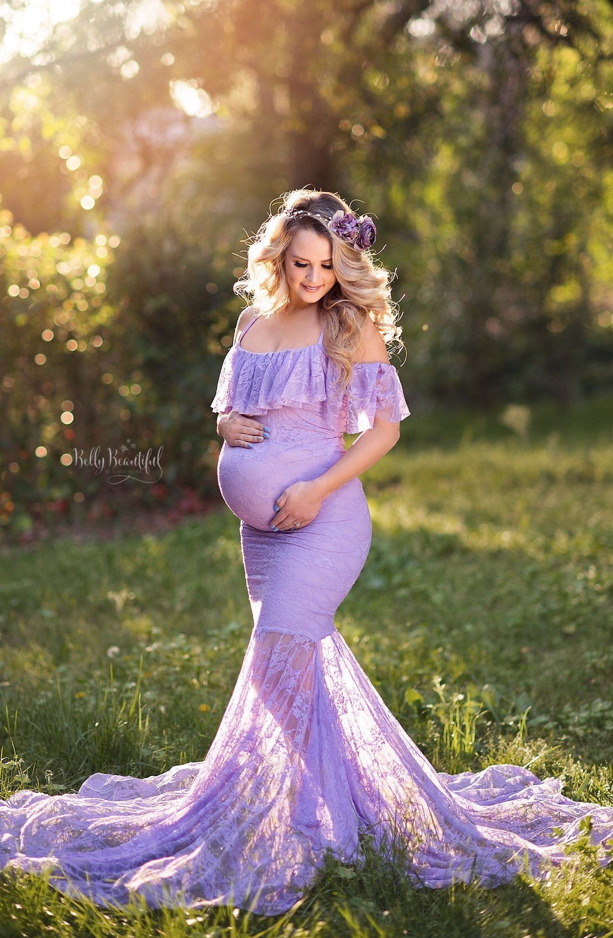 Sexy Sling Big Drag Maternity Photoshoot Dress Pregnant Women Maxi Dresses