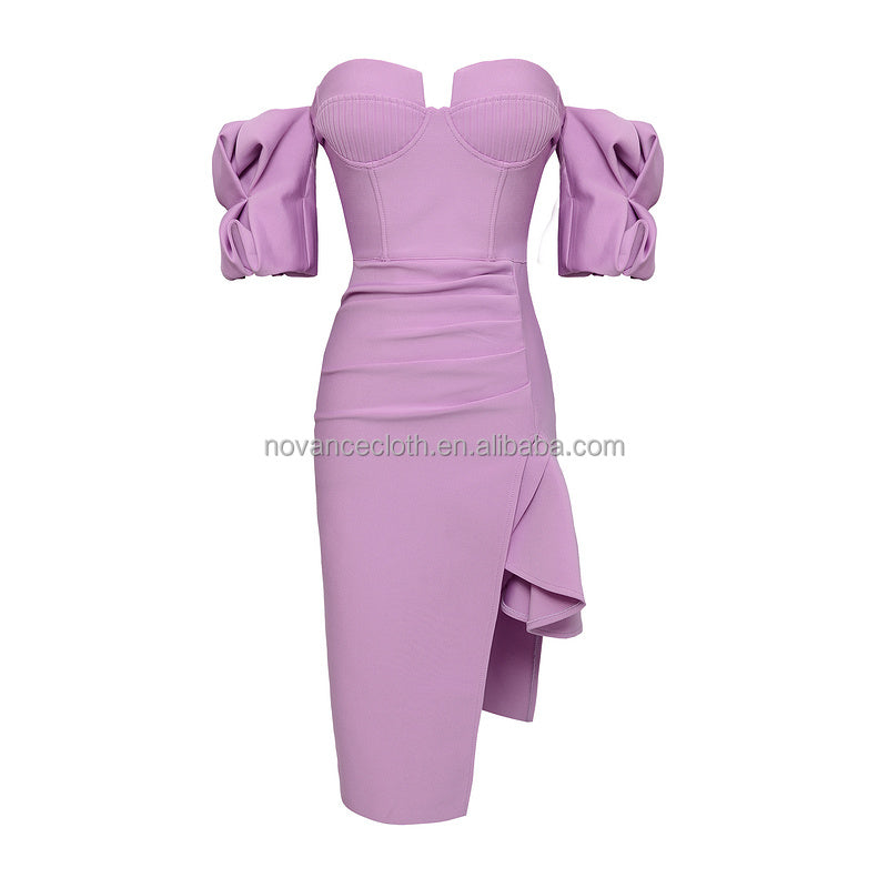 Sexy Elegant Side Slit Plus Size Women Party Evening Gown