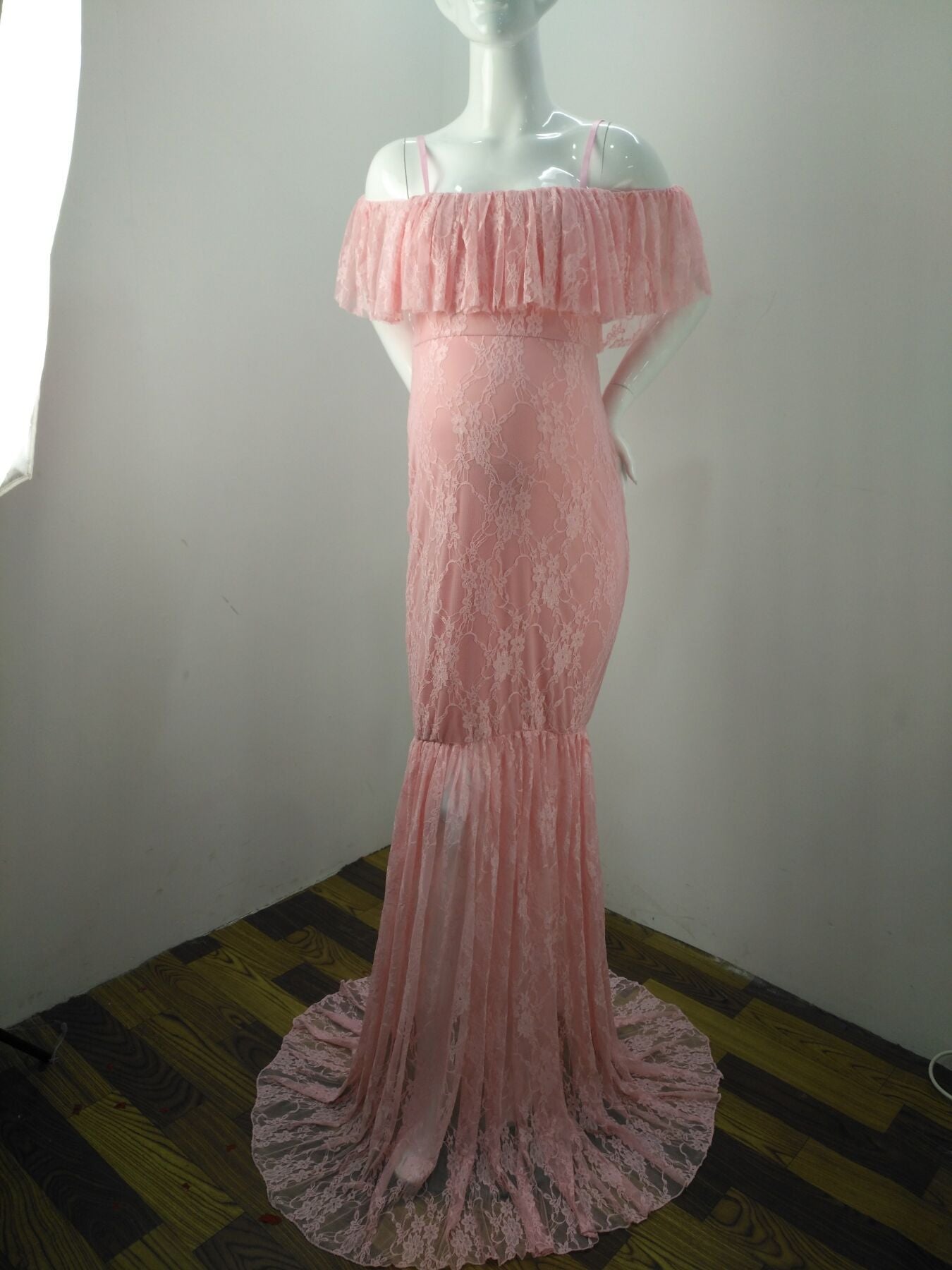 Sexy Sling Big Drag Maternity Photoshoot Dress Pregnant Women Maxi Dresses
