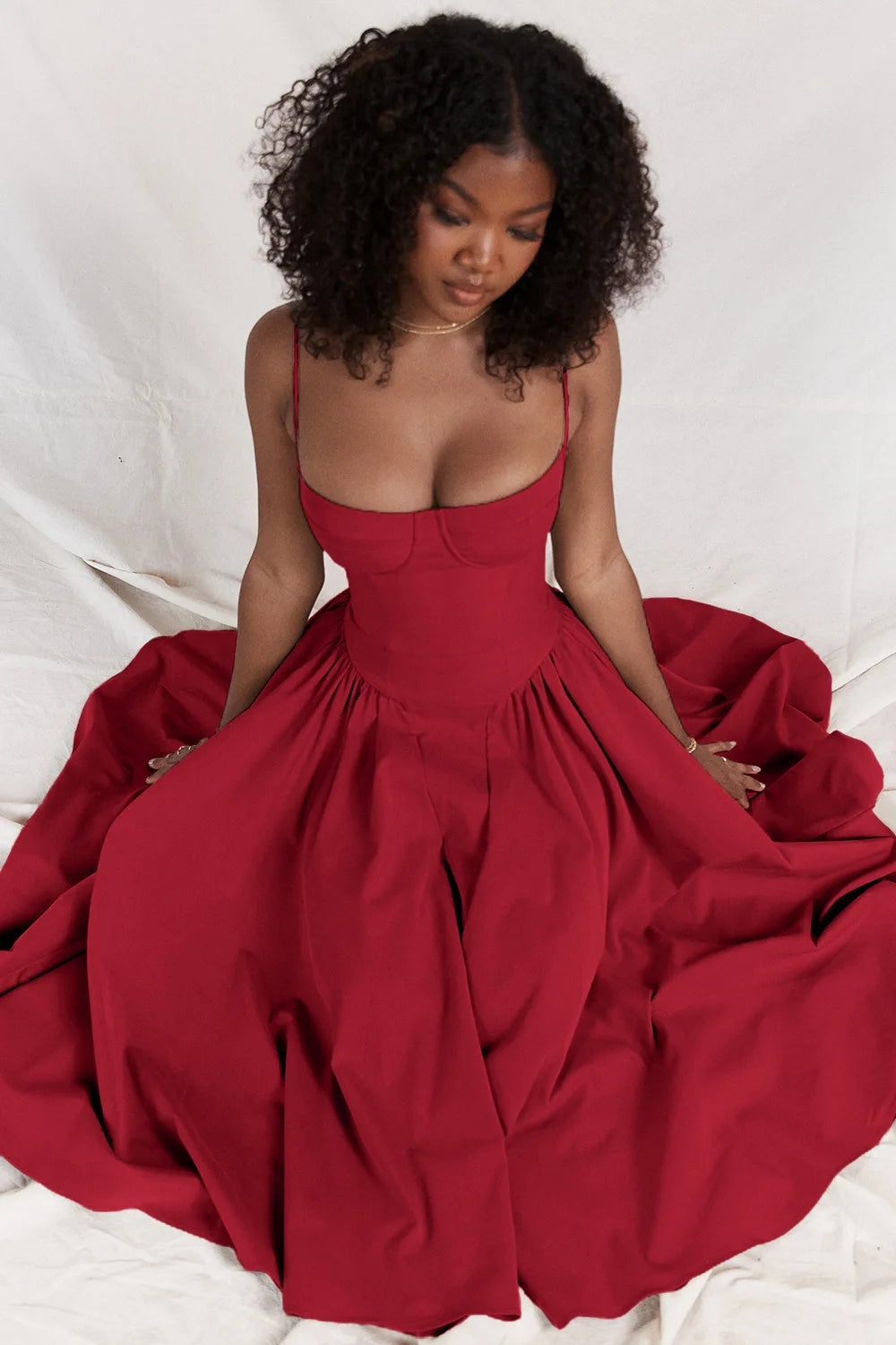 Cotton Slit Long Beach Dress for Women
